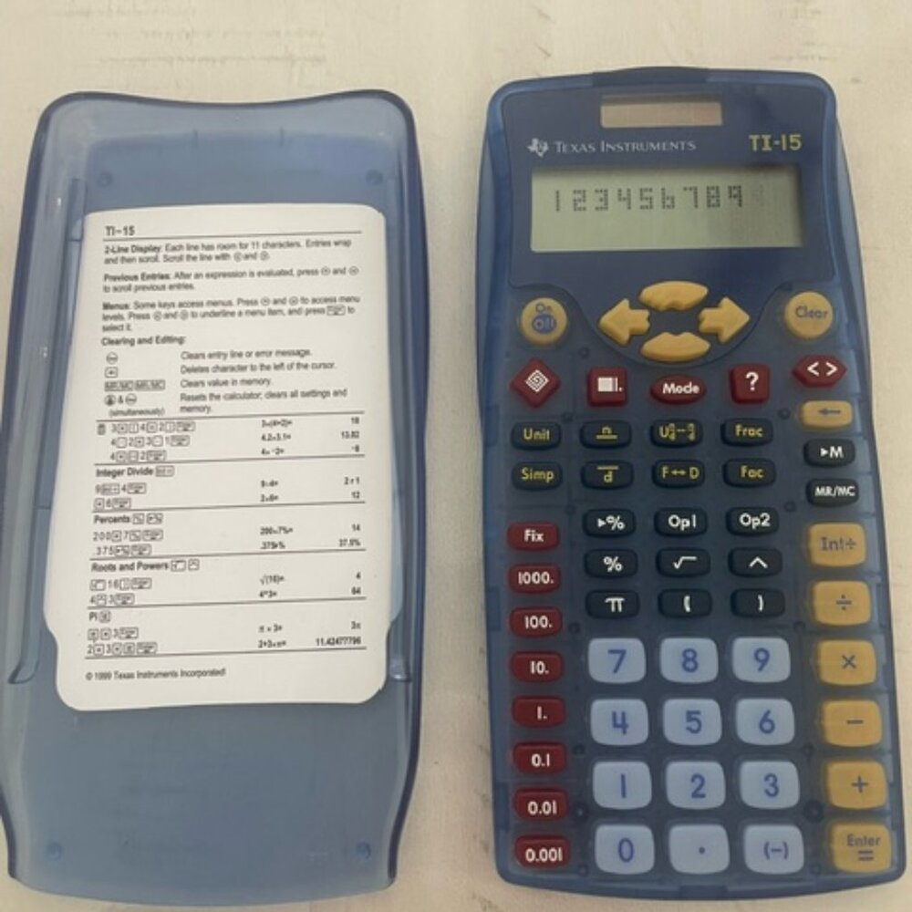 TI-15 Explorer Elementary Calculator $10 Texas Instruments RRP $27